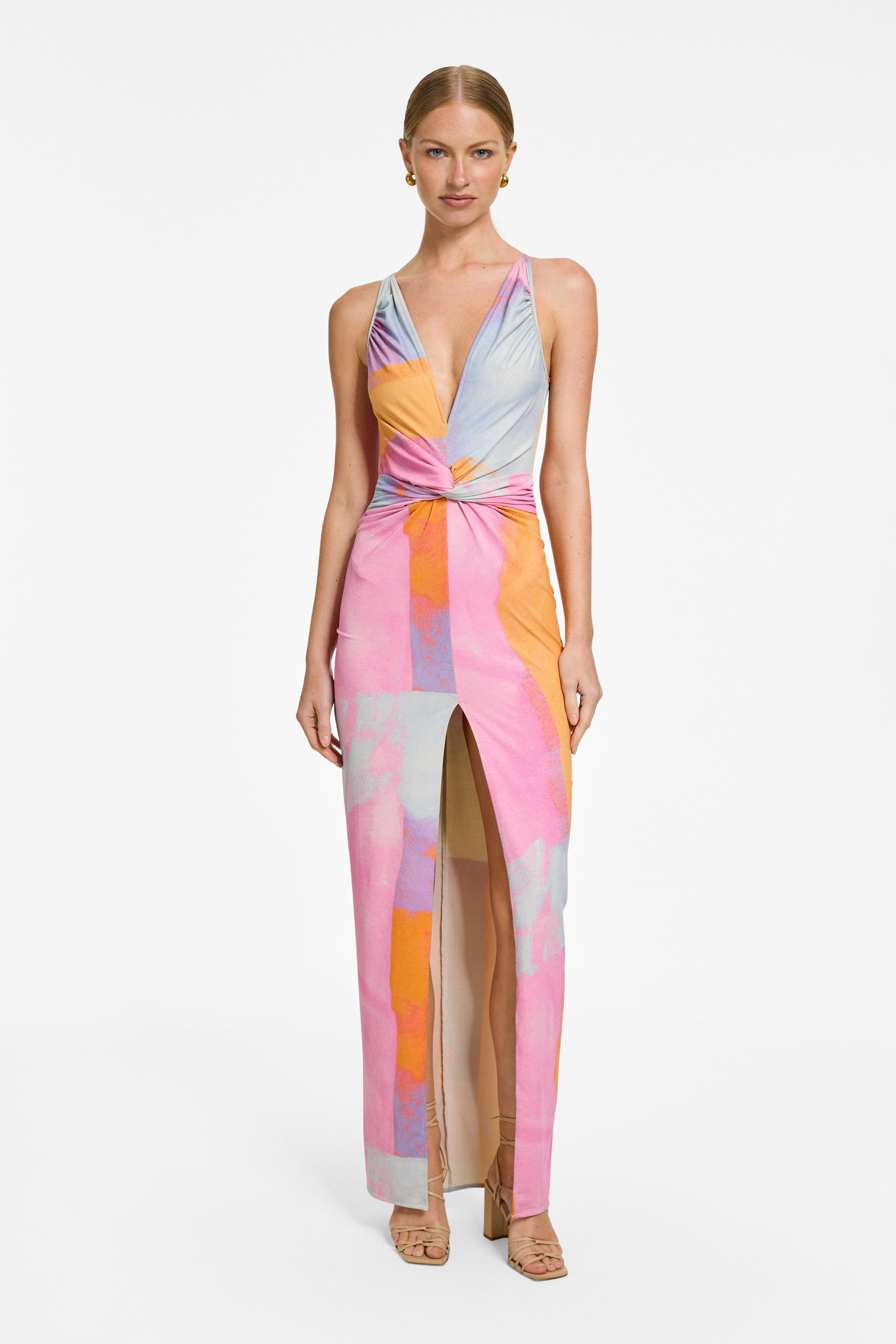 Billie Maxi Dress - Abstract Lurex
