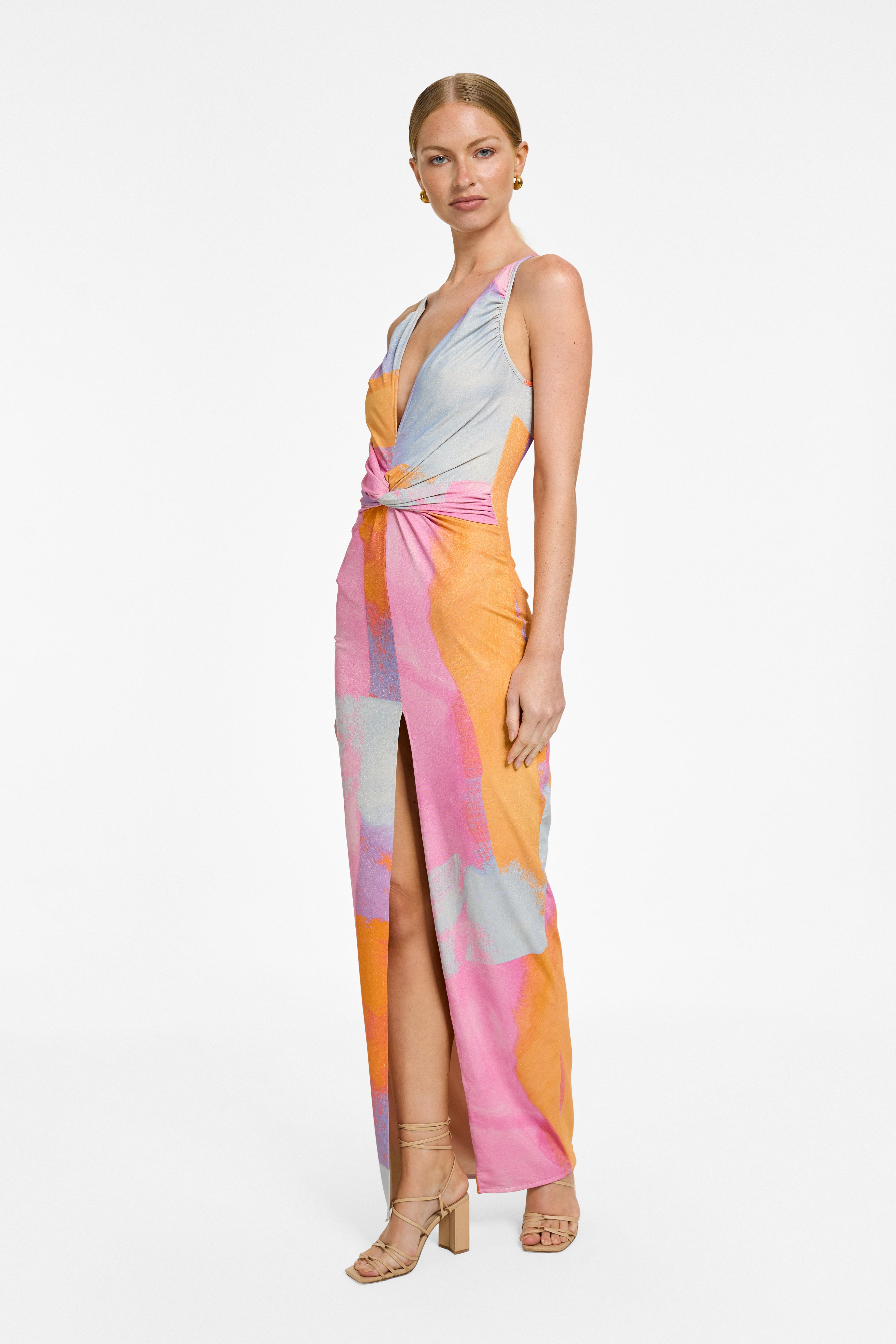 Billie Maxi Dress - Abstract Lurex
