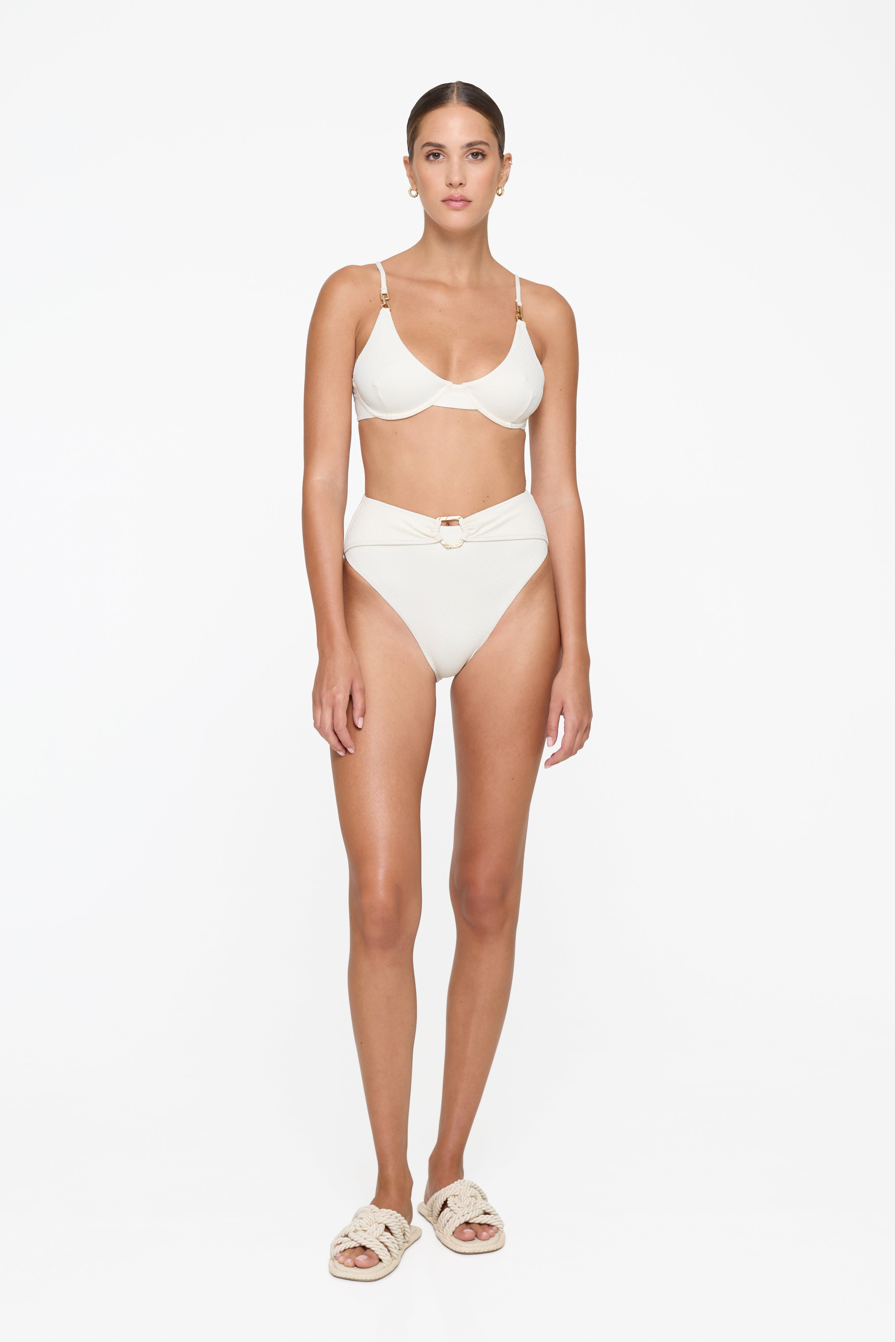 Inez Bottom - Cream Snake