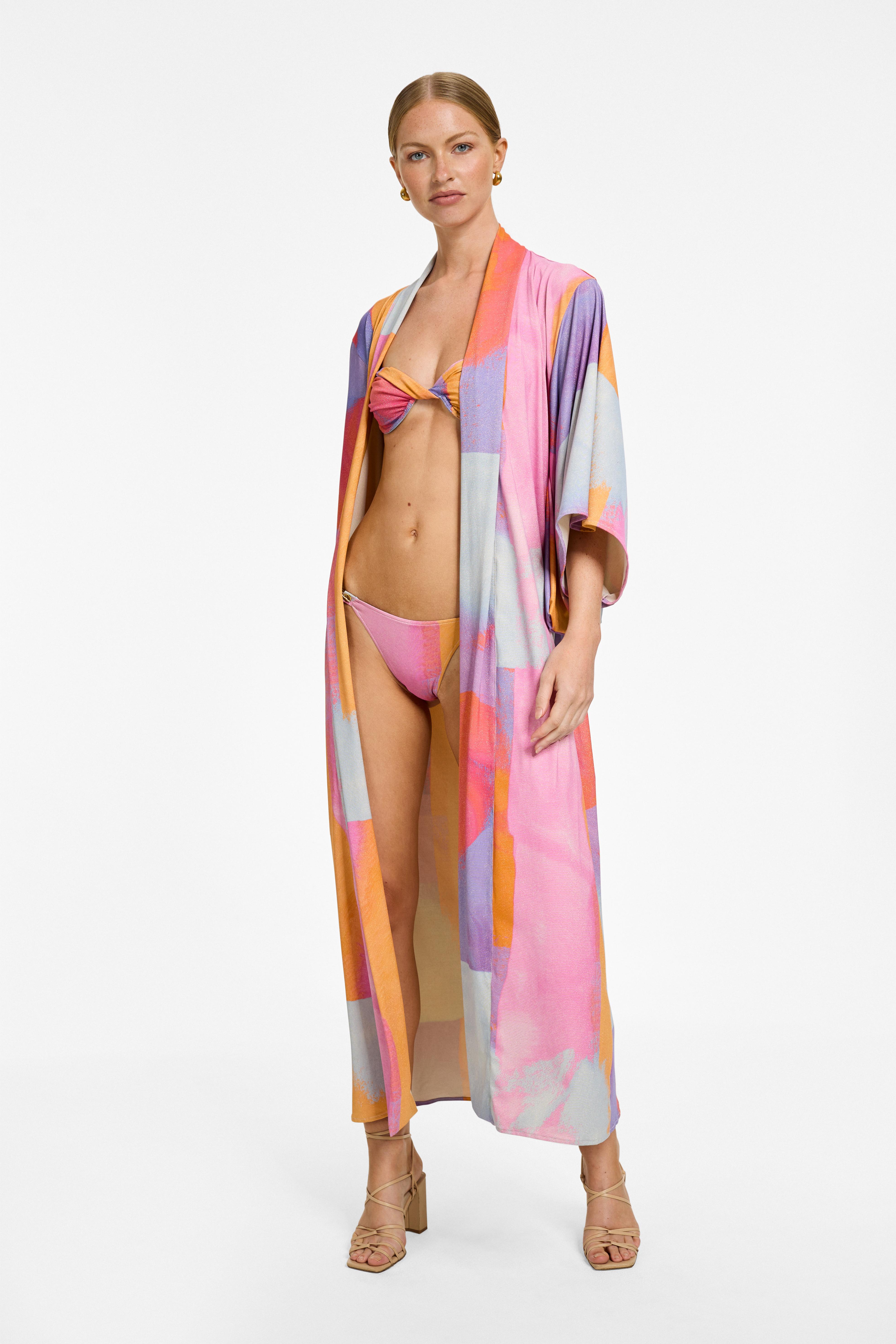 Kaylen Kimono - Abstract Lurex