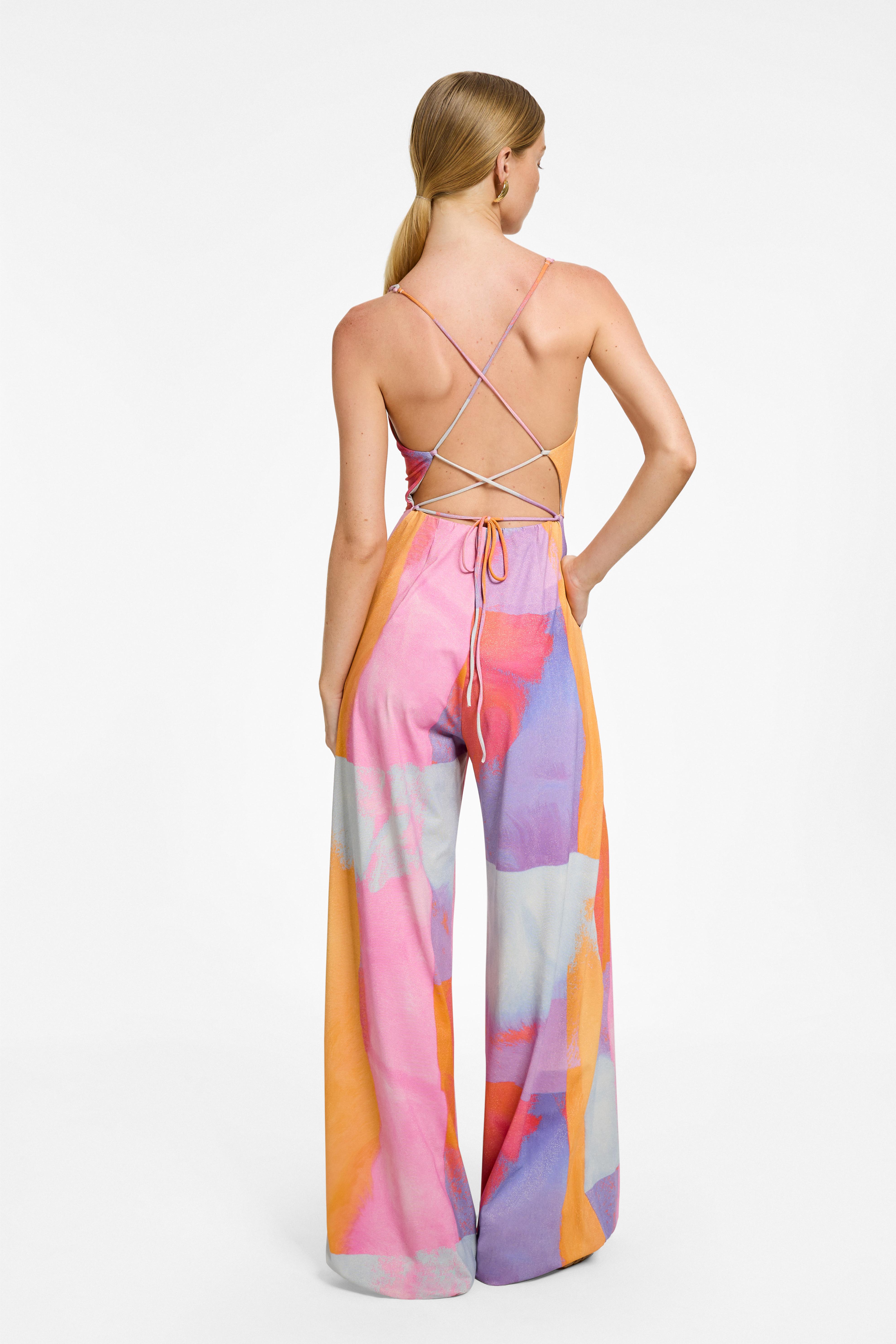 Kelsey Jumpsuit - Abstract Lurex
