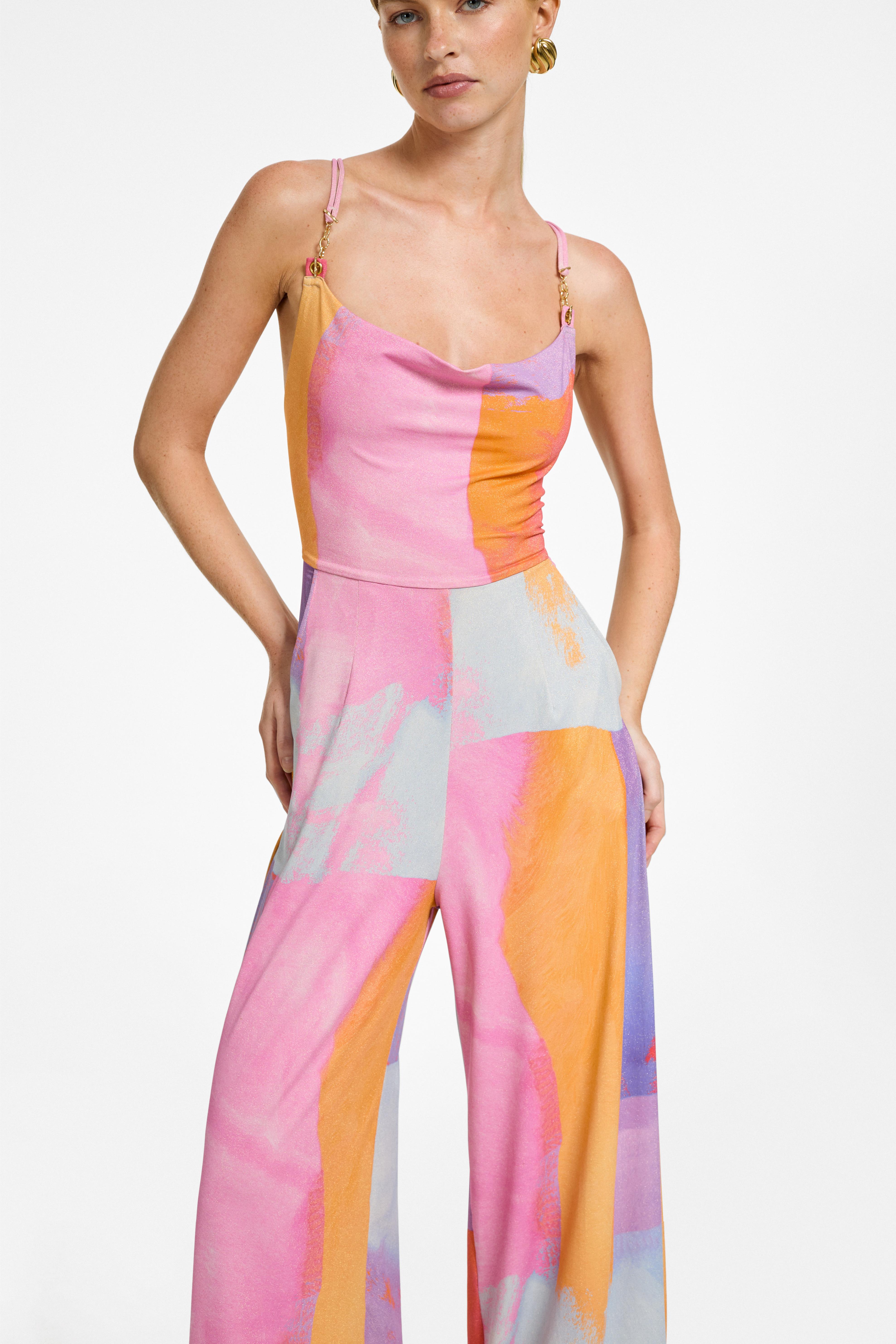 Kelsey Jumpsuit - Abstract Lurex