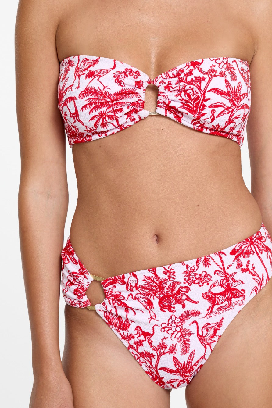 Logan Bottom - Red Toile
