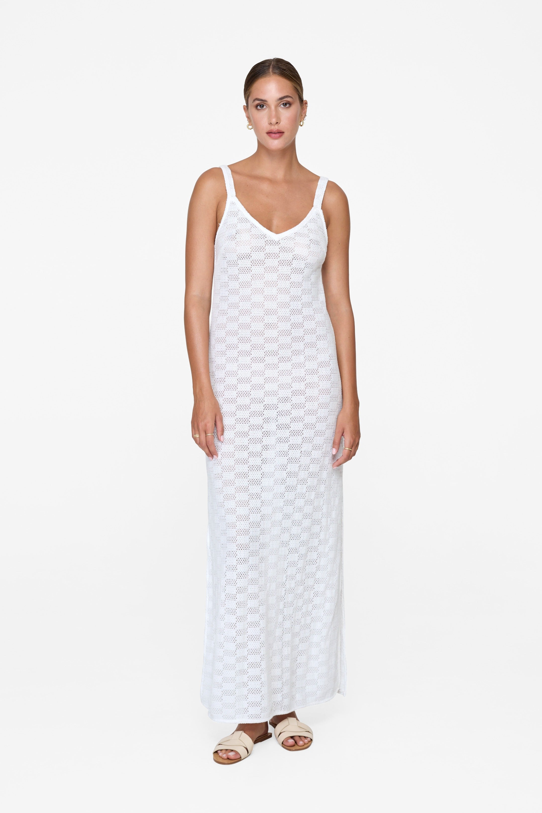 Anita Dress - Petal White Crochet