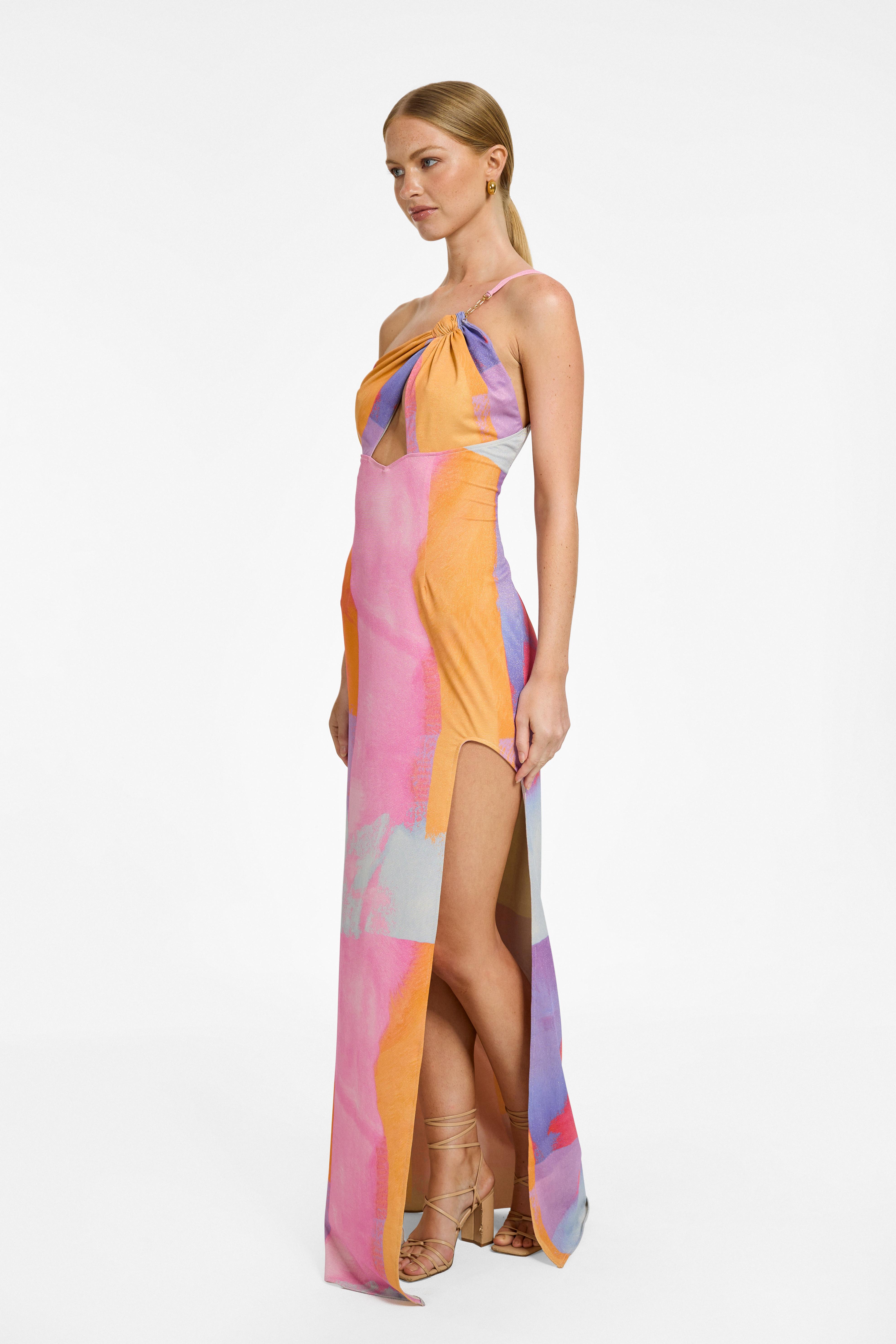 Scarlett Maxi Dress - Abstract Lurex