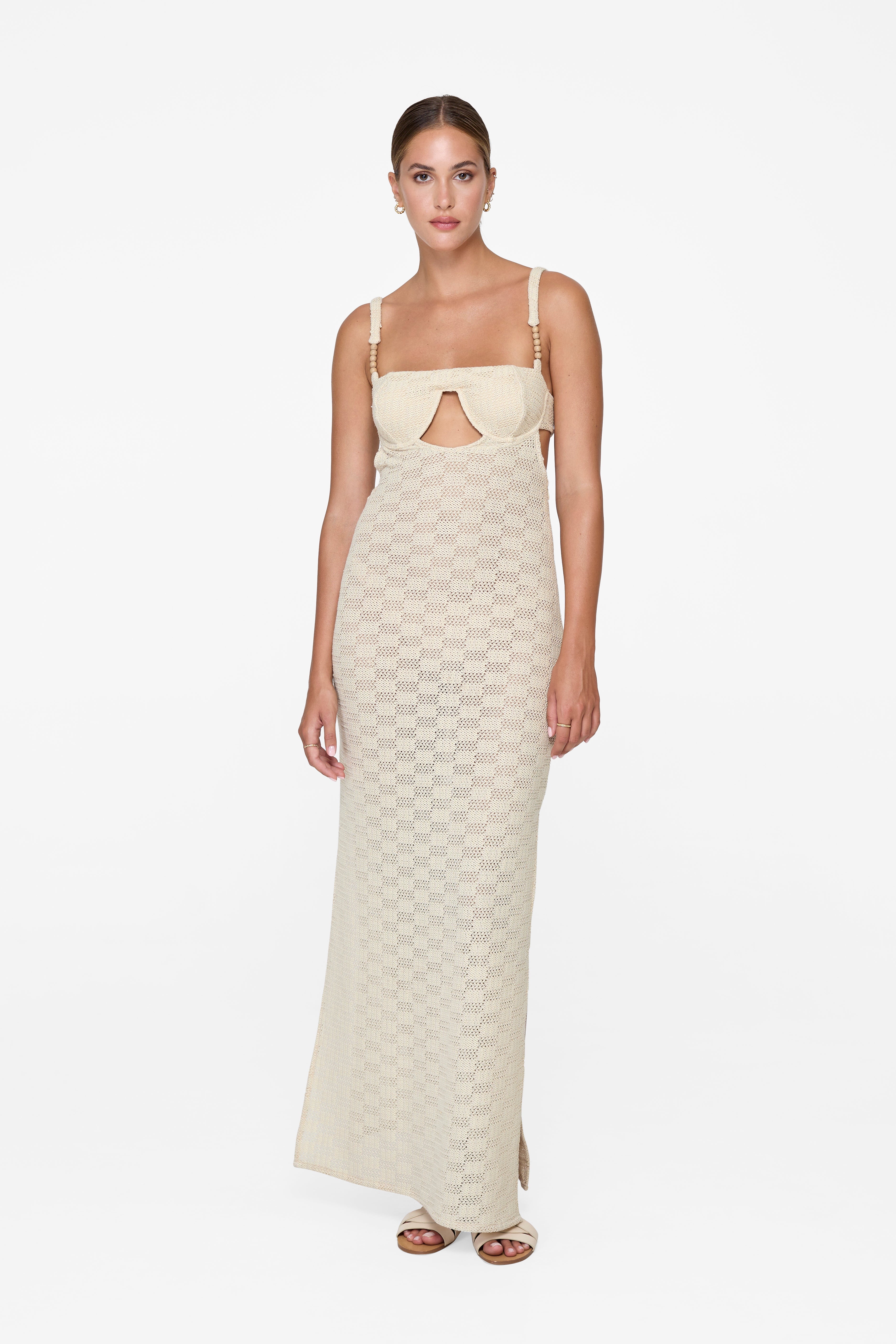 Uma Maxi Dress - Cream Crochet