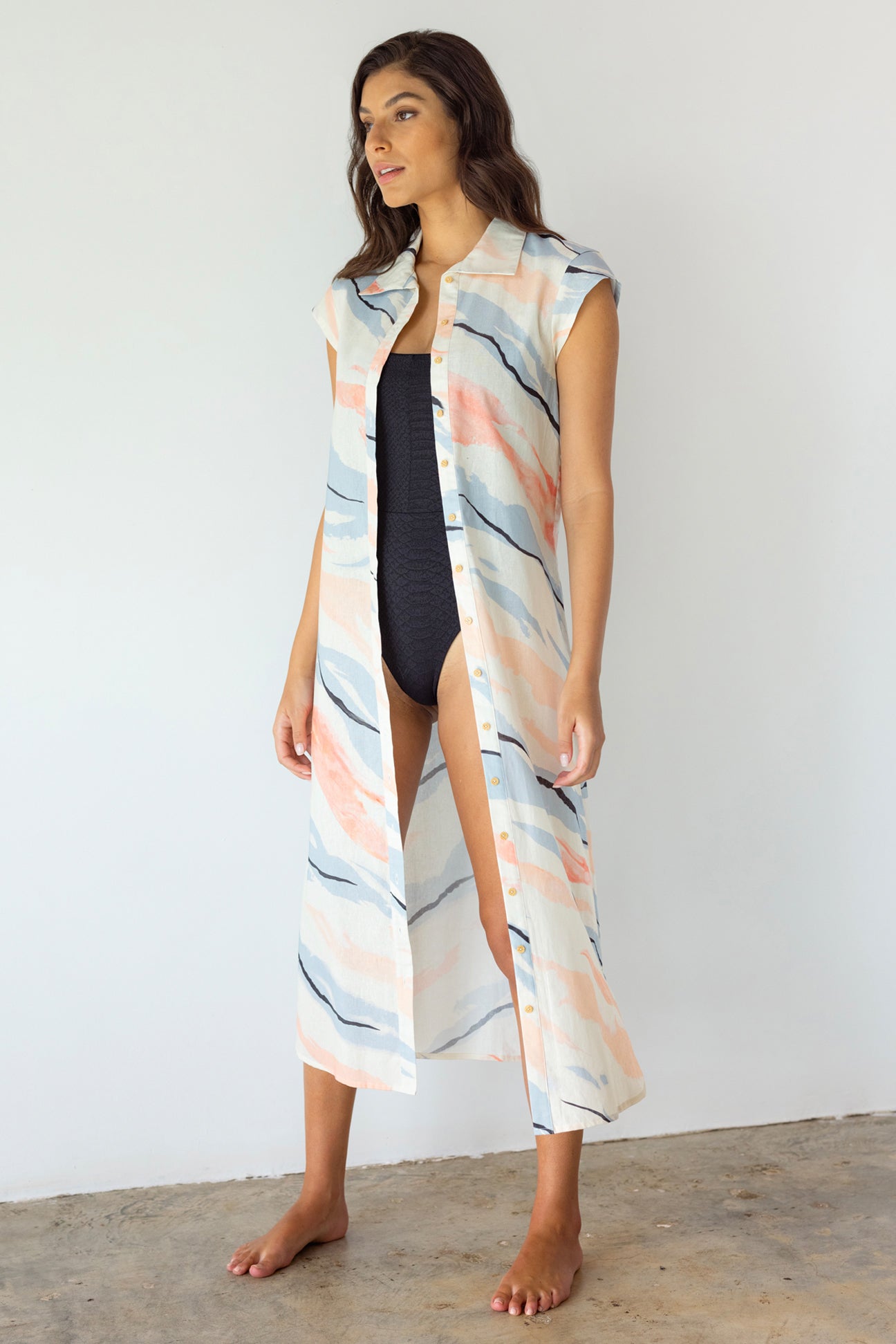 Marisol Duster-Celestial Linen