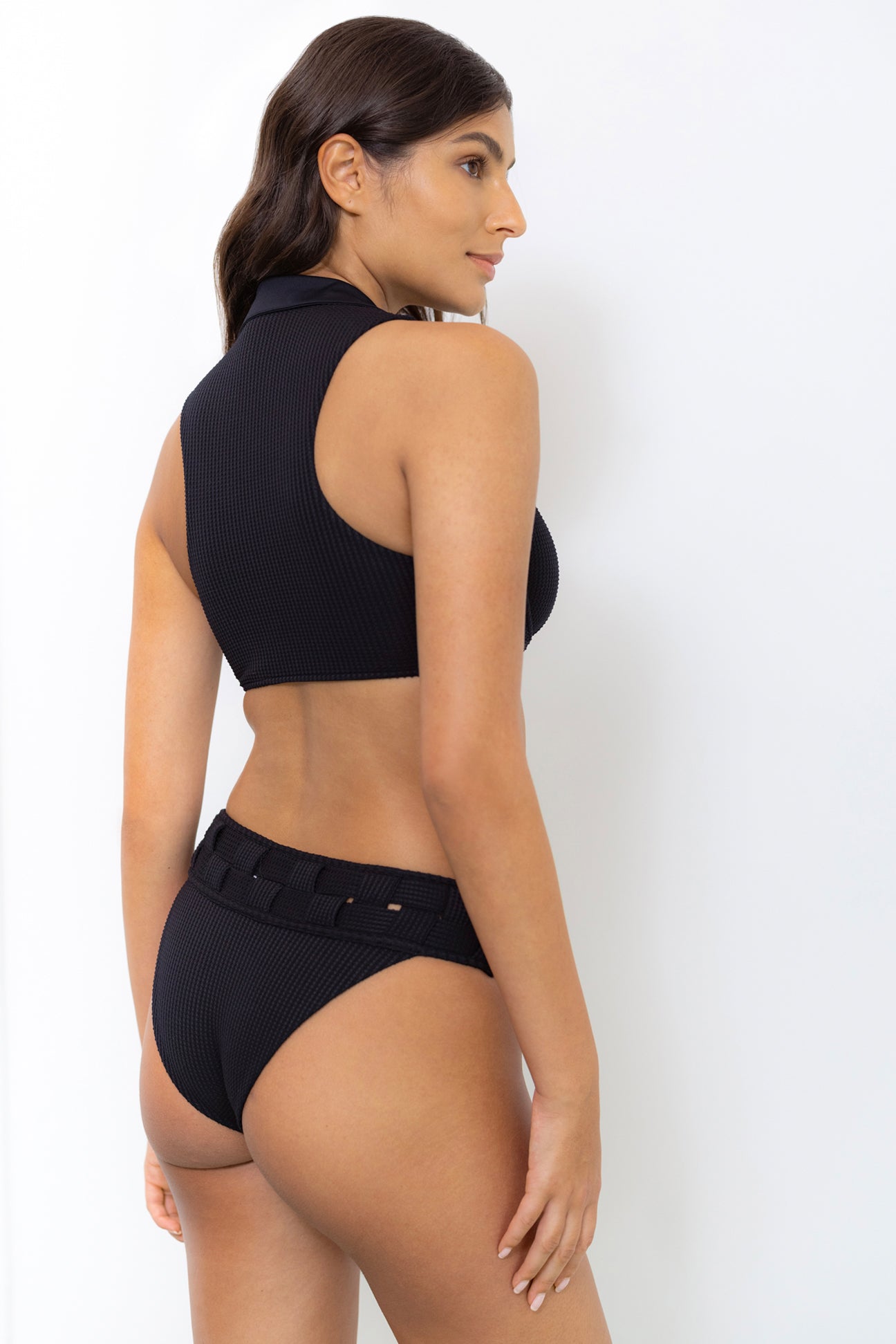 Rogue Bottom-Black Waffle Knit