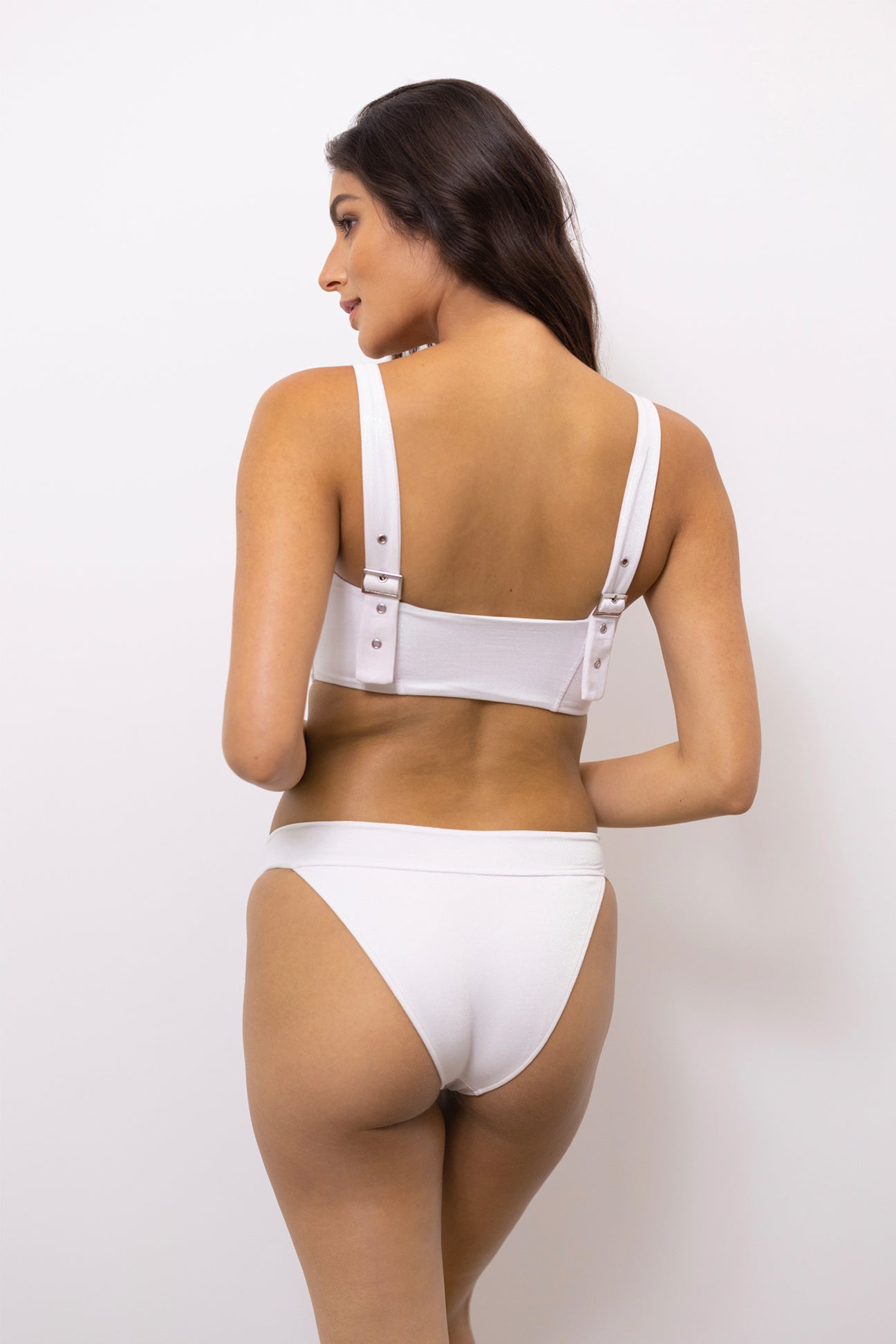 Hunter Top-Iridescent White Lurex