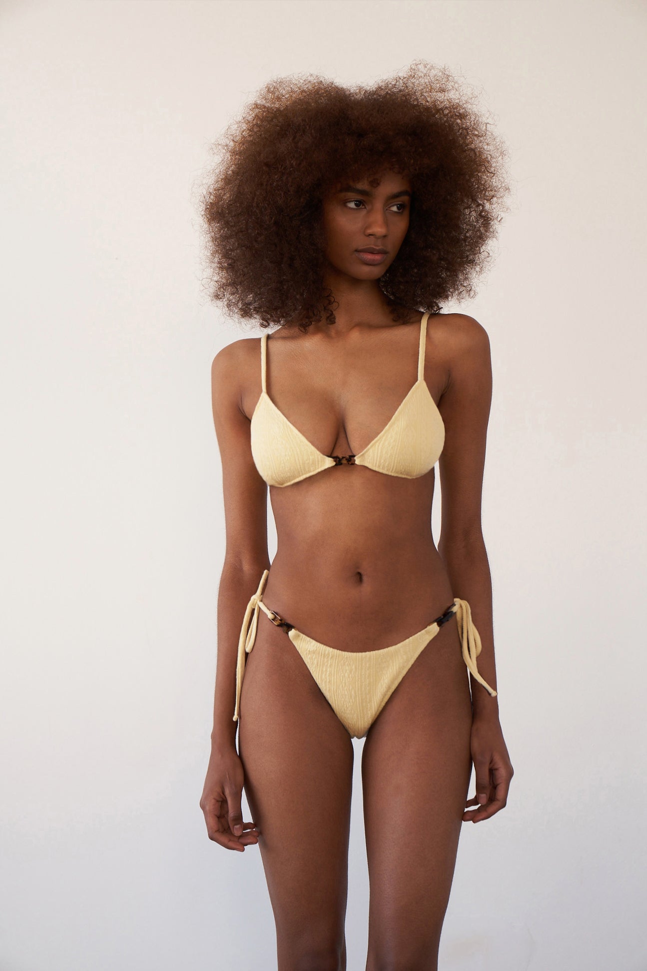 Vienna Bottom-Canary Cable Knit