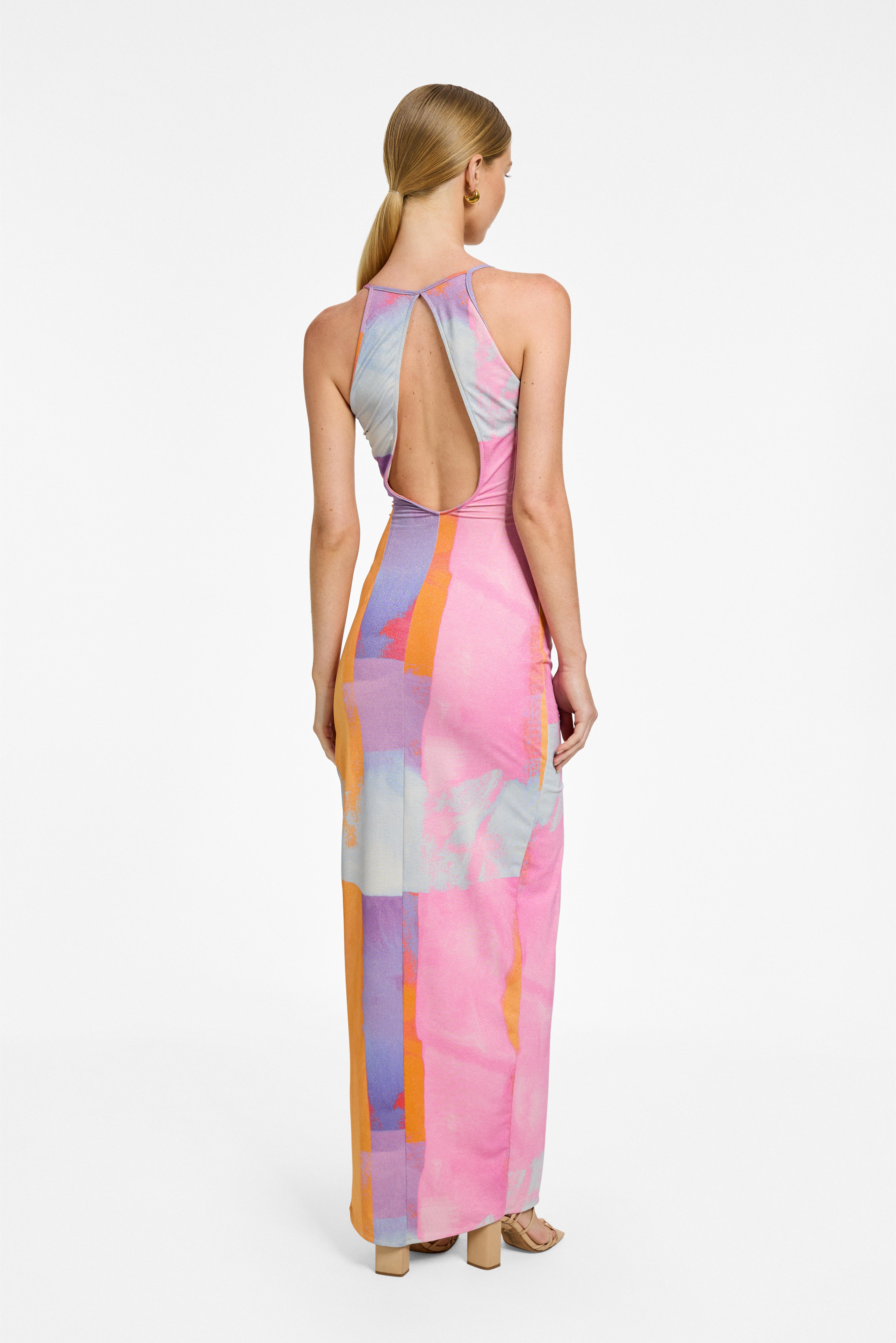 Billie Maxi Dress - Abstract Lurex