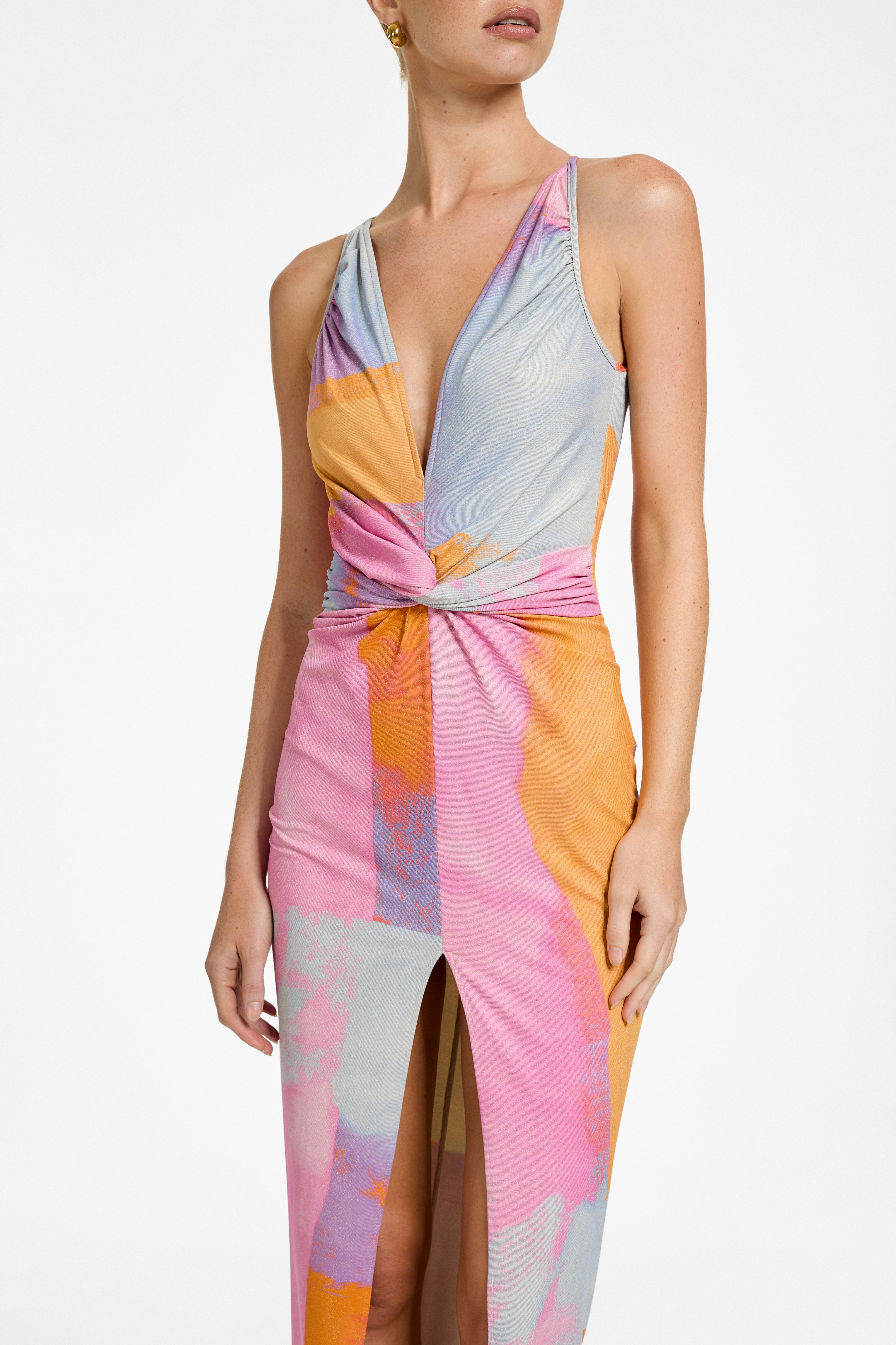 Billie Maxi Dress - Abstract Lurex