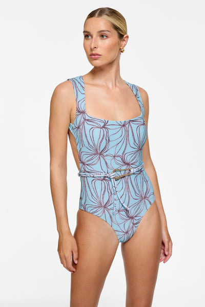 【I AM MARI】Ete Flower Shirring One Piece Shirring One-Piece Swimsuit | Ardene