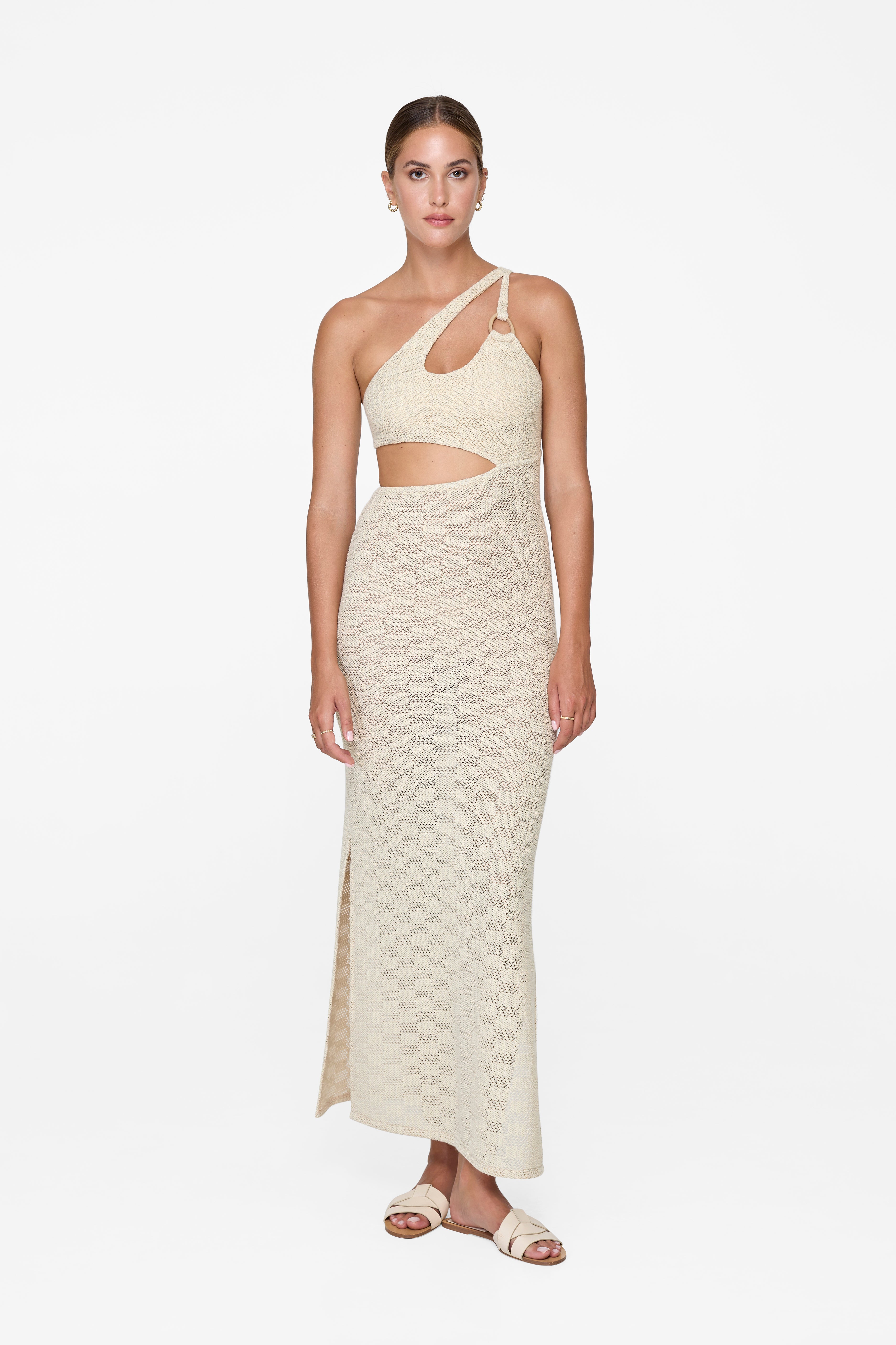 Lennon Maxi Dress - Cream Crochet