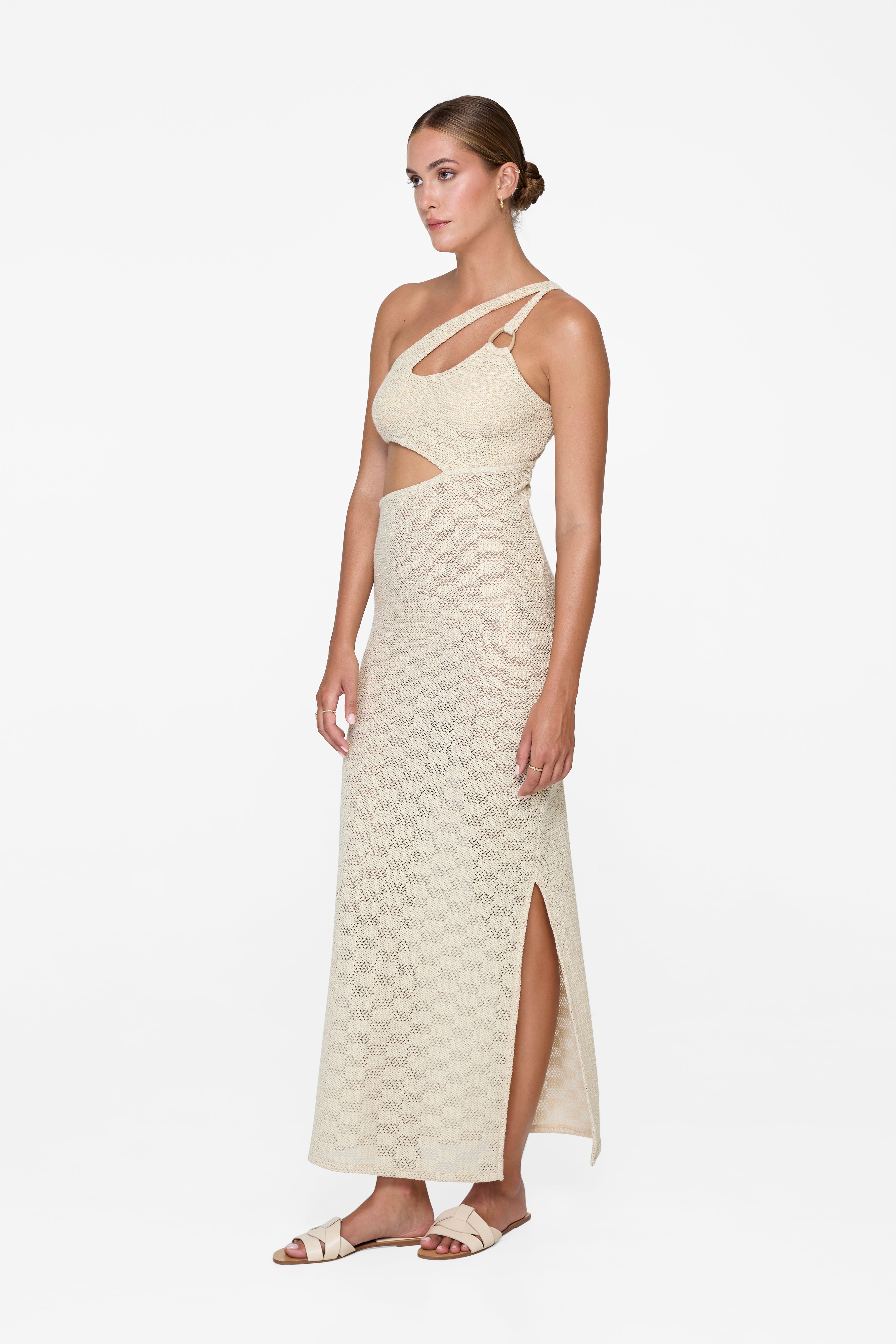 Lennon Maxi Dress - Cream Crochet