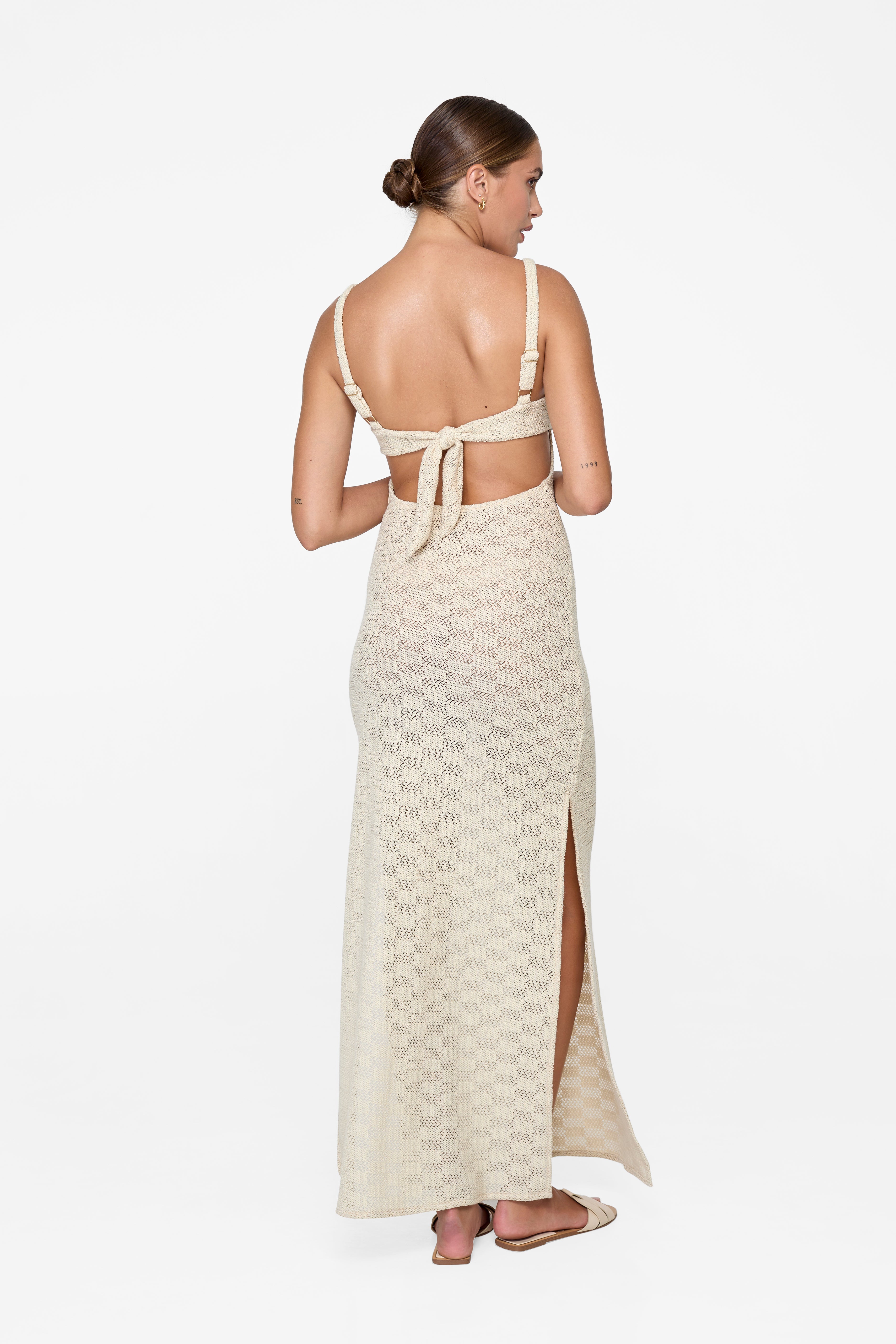 Uma Maxi Dress - Cream Crochet